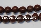 CNE11 15.5 inches 12mm round red stone needle beads wholesale