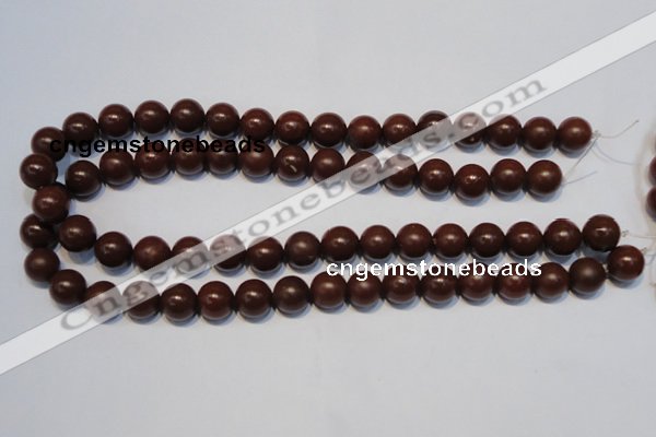 CNE11 15.5 inches 12mm round red stone needle beads wholesale