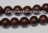 CNE12 15.5 inches 14mm round red stone needle beads wholesale