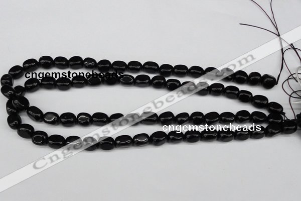 CNG03 15.5 inches 9*12mm nuggets black agate gemstone beads