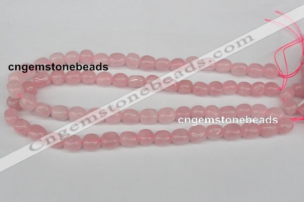 CNG07 15.5 inches 9*12mm nuggets rose quartz gemstone beads