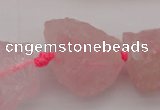 CNG1000 15.5 inches 15*25mm - 25*30mm nuggets rose quartz beads