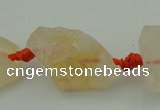 CNG1001 15.5 inches 15*25mm - 25*30mm nuggets citrine gemstone beads