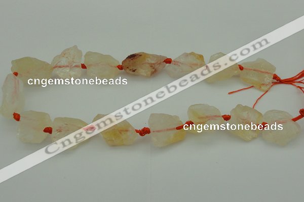 CNG1001 15.5 inches 15*25mm - 25*30mm nuggets citrine gemstone beads