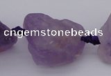 CNG1005 15.5 inches 15*25mm - 25*30mm nuggets amethyst gemstone beads