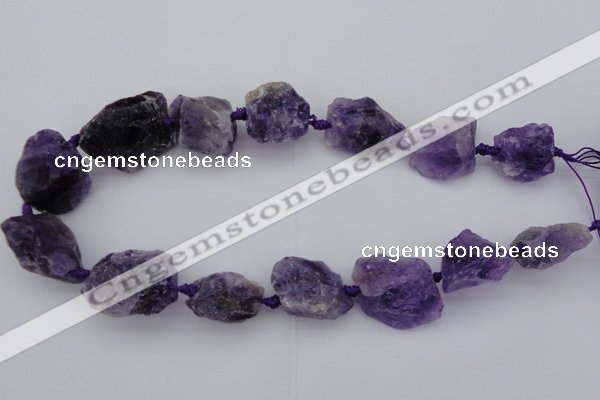 CNG1006 15.5 inches 15*25mm - 25*30mm nuggets dogtooth amethyst beads