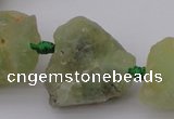 CNG1009 15.5 inches 15*25mm - 25*30mm nuggets green rutilated quartz beads