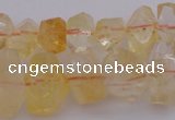 CNG1020 15.5 inches 8*12mm - 12*16mm faceted nuggets citrine beads