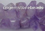 CNG1024 10*14mm - 15*20mm faceted nuggets lavender amethyst beads