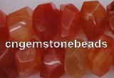 CNG1025 15.5 inches 10*14mm - 15*20mm faceted nuggets carnelian beads