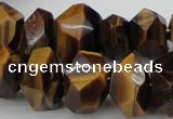 CNG1027 10*14mm - 15*20mm faceted nuggets yellow tiger eye beads