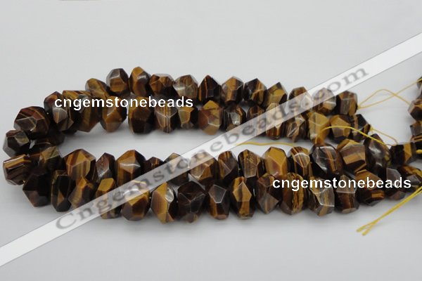 CNG1027 10*14mm - 15*20mm faceted nuggets yellow tiger eye beads