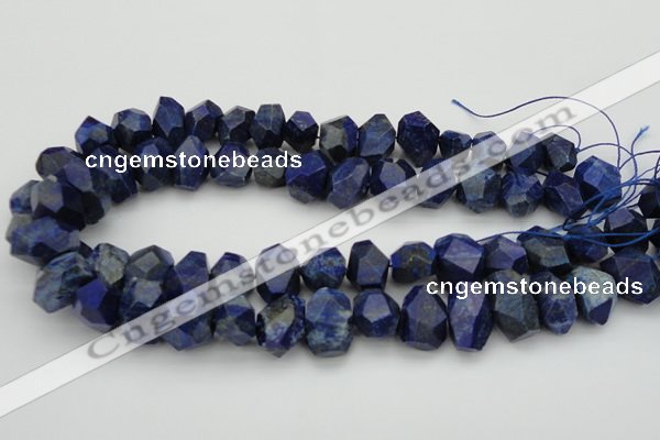 CNG1028 15.5 inches 10*14mm - 15*20mm faceted nuggets lapis lazuli beads