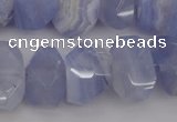 CNG1037 12*16mm - 15*20mm faceted nuggets blue lace agate beads