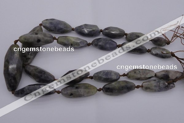 CNG1047 10*25mm - 20*48mm faceted nuggets iolite gemstone beads