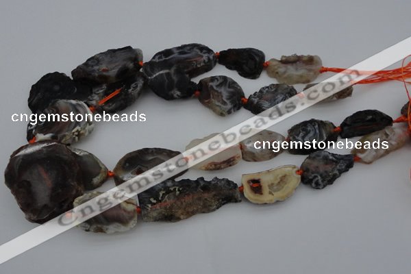 CNG1052 15.5 inches 15*25mm - 30*40mm nuggets agate gemstone beads