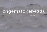 CNG1055 15.5 inches 12*16mm - 15*20mm faceted nuggets white crystal beads