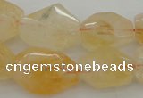 CNG1057 15.5 inches 12*16mm - 15*20mm faceted nuggets citrine beads