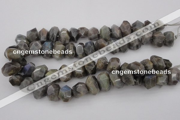 CNG1073 15.5 inches 12*16mm - 15*20mm faceted nuggets labradorite beads