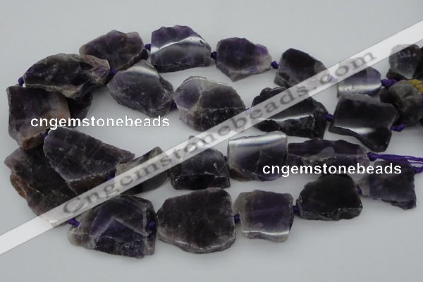 CNG1076 15.5 inches 18*25mm - 35*40mm nuggets amethyst beads