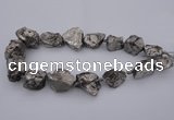 CNG1077 15.5 inches 13*18mm - 20*25mm nuggets plated rose quartz beads