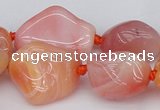 CNG1080 15.5 inches 12*20mm - 14*35mm nuggets red botswana agate beads