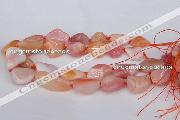 CNG1080 15.5 inches 12*20mm - 14*35mm nuggets red botswana agate beads