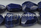 CNG1090 15.5 inches 15*20mm - 18*25mm faceted nuggets lapis lzuli beads