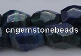 CNG1091 15*20mm - 18*25mm faceted nuggets lapis lzuli & chrysocolla beads