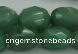 CNG1093 15*20mm - 18*25mm faceted nuggets green aventurine beads