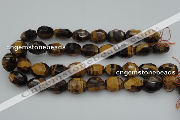 CNG1094 15*20mm - 18*25mm faceted nuggets yellow tiger eye beads