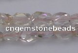 CNG1099 8*12mm - 10*14mm faceted nuggets AB-color white crystal beads