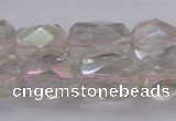 CNG1100 12*16mm - 13*18mm faceted nuggets AB-color white crystal beads