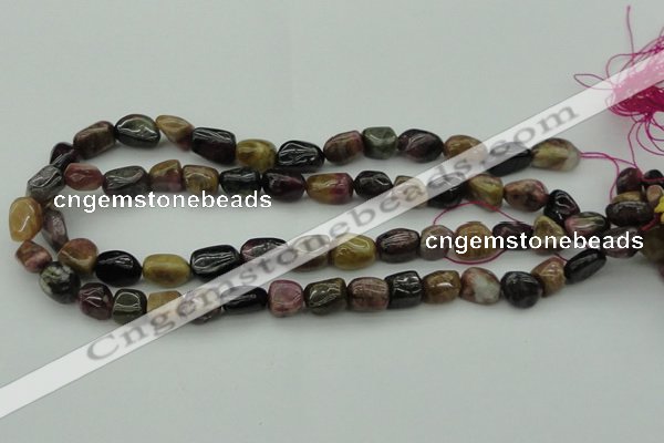 CNG1107 15.5 inches 8*12mm - 10*14mm nuggets tourmaline beads