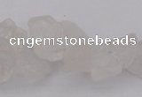 CNG1115 15.5 inches 8*12mm - 13*18mm nuggets white crystal beads