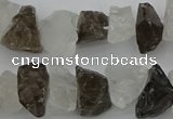 CNG1130 8*12mm - 13*18mm nuggets white crystal & smoky quartz beads