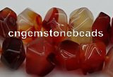 CNG1145 15.5 inches 10*14mm - 15*20mm faceted nuggets red agate beads