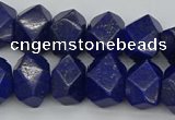 CNG1147 15.5 inches 10*14mm - 13*18mm faceted nuggets lapis lazuli beads