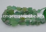 CNG1165 15.5 inches 15*25mm - 25*30mm nuggets green fluorite beads