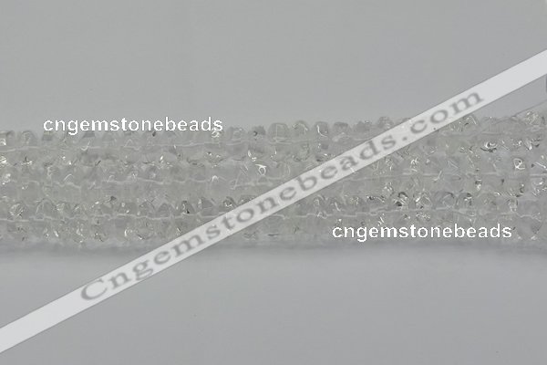 CNG1175 15.5 inches 6*14mm - 8*14mm nuggets white crystal beads