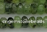 CNG1179 15.5 inches 6*14mm - 8*14mm nuggets green rutilated quartz beads