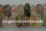 CNG1182 15.5 inches 6*14mm - 8*14mm nuggets mixed quartz beads