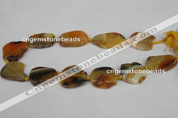 CNG1201 15.5 inches 20*30mm - 25*35mm freeform agate beads