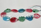 CNG1207 15.5 inches 20*30mm - 30*40mm freeform agate beads