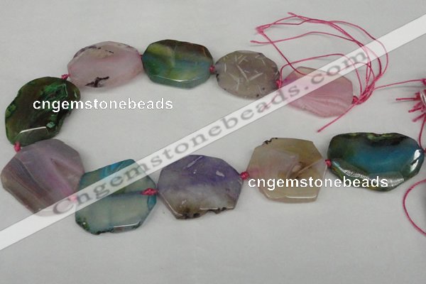 CNG1208 15.5 inches 25*35mm - 35*45mm freeform agate beads