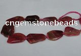 CNG1209 15.5 inches 25*35mm - 35*45mm freeform agate beads