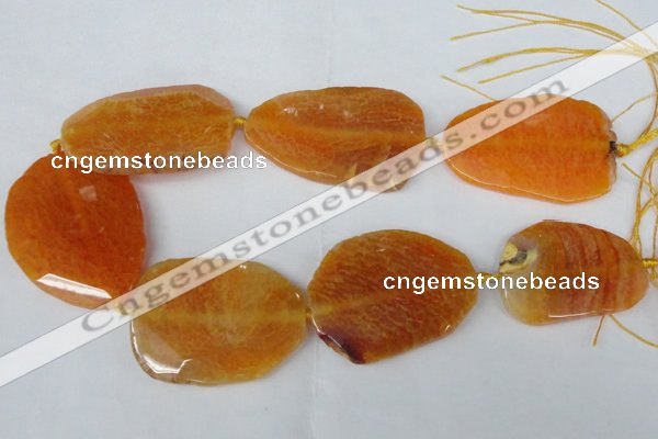 CNG1211 15.5 inches 35*45mm - 45*55mm freeform agate beads