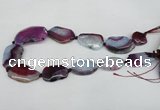 CNG1217 15.5 inches 20*30mm - 30*40mm freeform agate beads