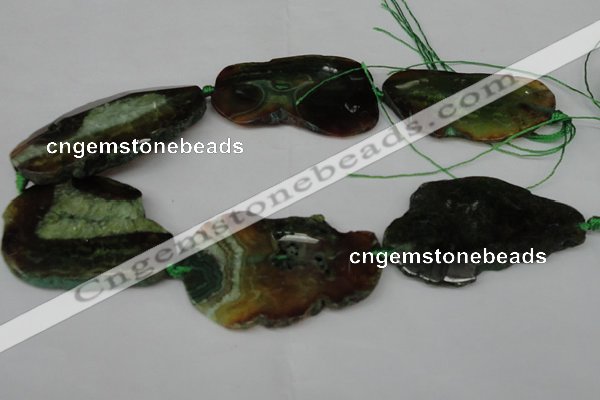 CNG1221 15.5 inches 30*50mm - 40*55mm freeform agate beads