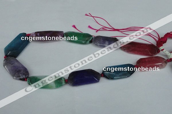 CNG1225 15.5 inches 18*30mm - 20*45mm freeform agate beads